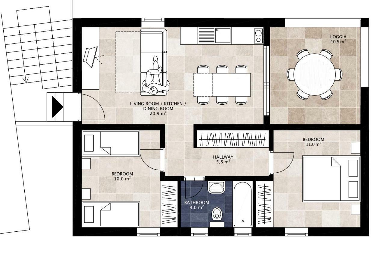 Apartments Kala Mendula 苏提万 外观 照片